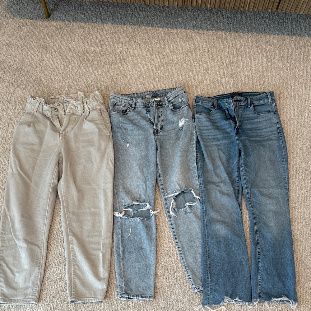 Women's Jeans Trio- H&M, Abercrombie and Zara